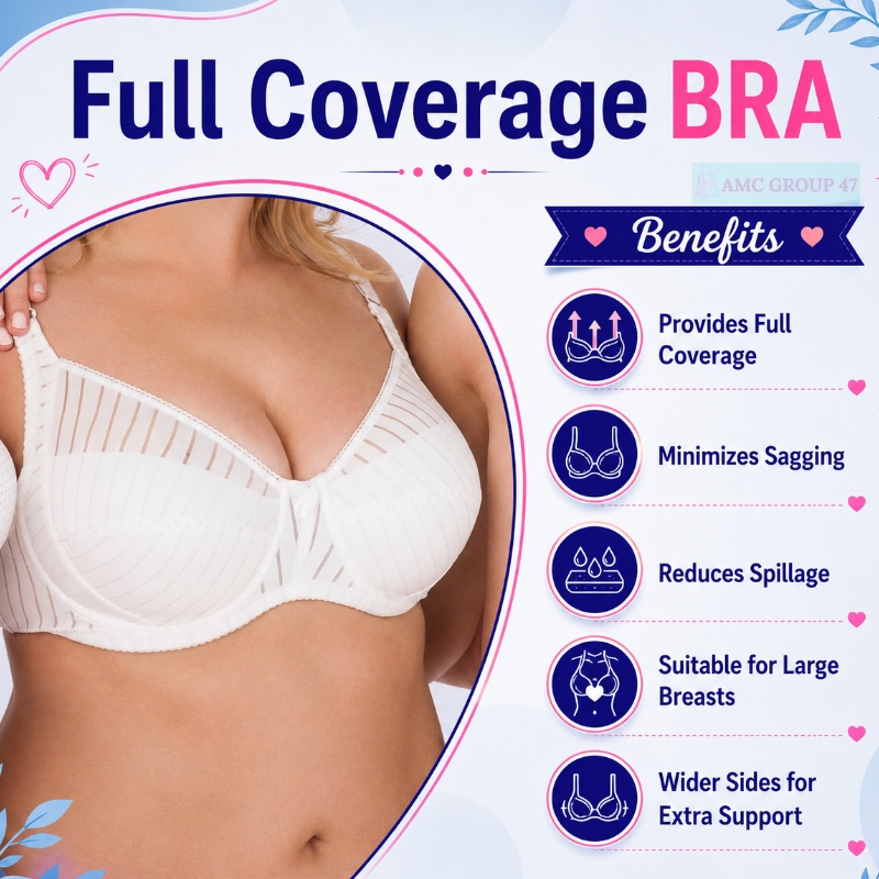 Full Coverage bra features